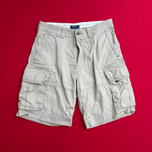 Polo Ralph Lauren Other - Polo Ralph Lauren Mens Cargo Shorts Khaki Tan Classic Polo Chino Size 35 Utility
